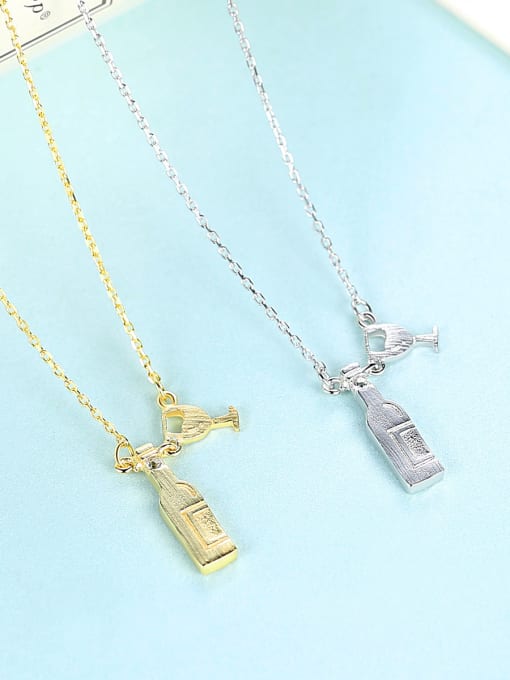 CCUI 925 Sterling Silver With smooth Personality Irregular Necklaces 2