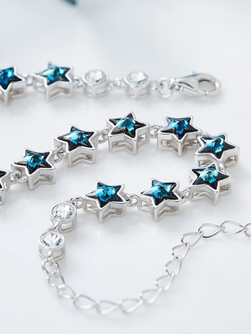 CEIDAI Simple Blue austrian Crystals Stars Bracelet 2