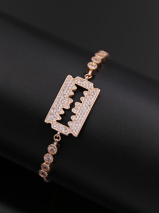 Rose Gold Razor shaped Stretch Bracelet