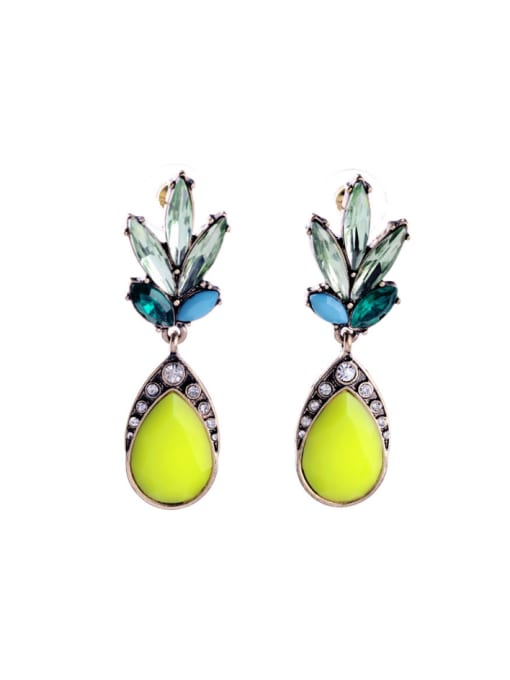 KM All-match Leaves Drop Chandelier earring 0