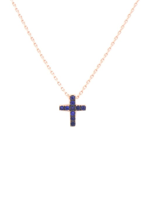 My Model Small Exquisite Cross Shaped Turquoise Women Necklace 0
