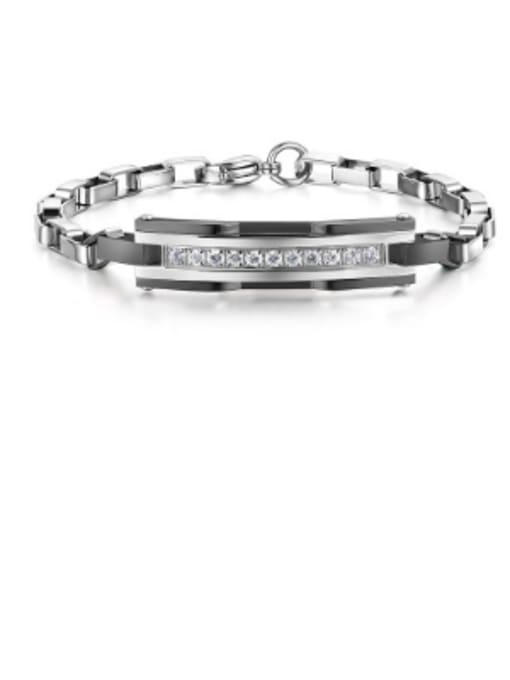 Female The New European Stainless Steel Titanium Diamond Couple Bracelet