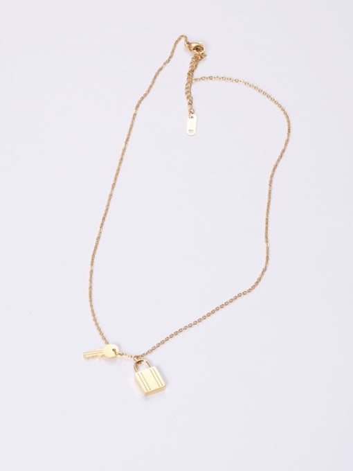 GROSE Titanium With Gold Plated Simplistic Locket Necklaces 3