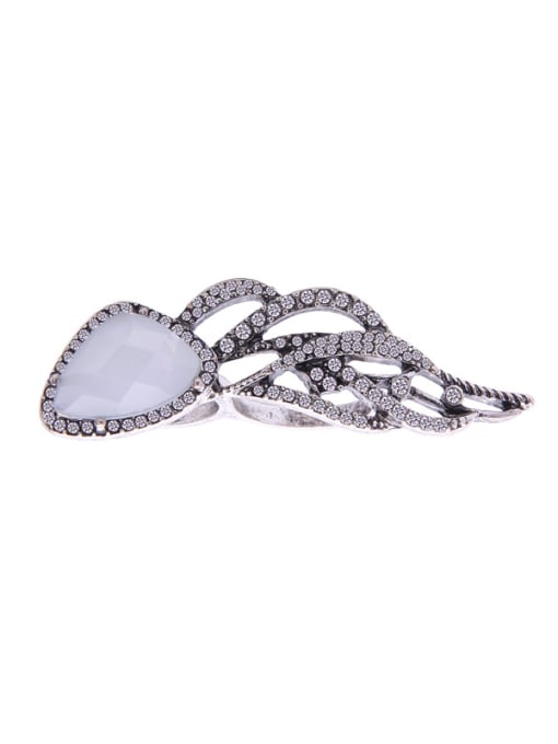 KM Retro Style Wing-shape Personality Women Party Ring 0