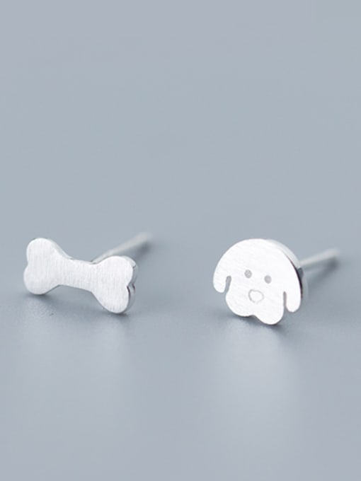 Rosh Cute Dog And Bone Shaped Asymmetric Stud Earrings 0