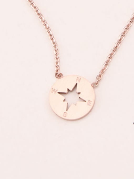 GROSE Hollow Pendant Rose Gold Plated Necklace 0