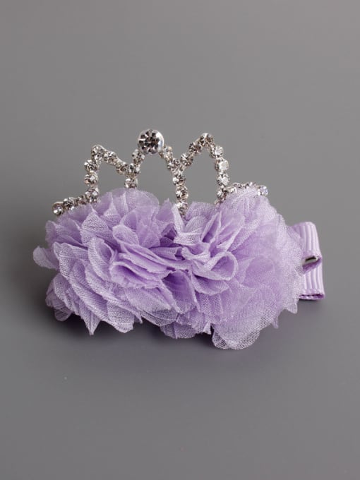 Purple Flower Crown Hairpin
