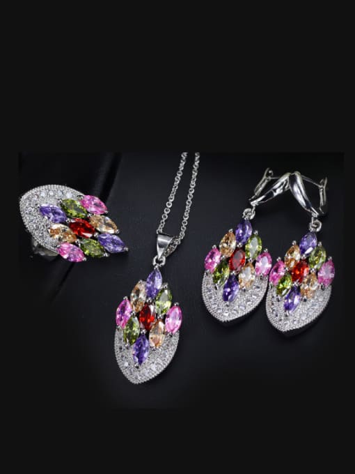 L.WIN Exquisite Luxury Wedding Accessories Jewelry Set 0