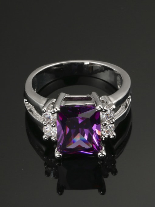 ZK High Quality Purple Zircons Wedding Ring 1