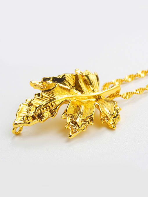 XP Personalized Gold Plated Leaf Pendant 1