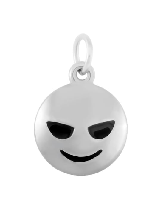 FTime Stainless Steel With Silver Plated Punk Face Charms 0