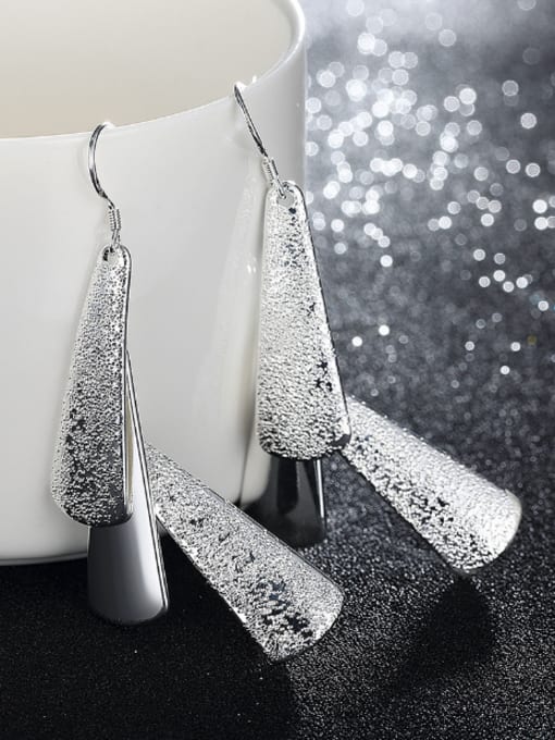 OUXI Fashion Geometrical Silver Plated Earrings 2