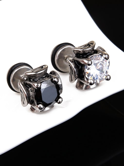 BSL Stainless Steel With Fashion Flower Stud Earrings 0