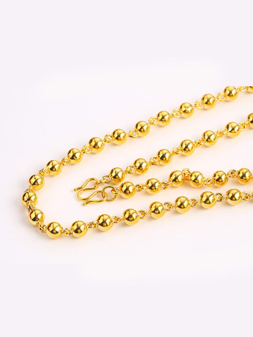XP Copper Alloy Gold Plated Beads Men Necklace 1