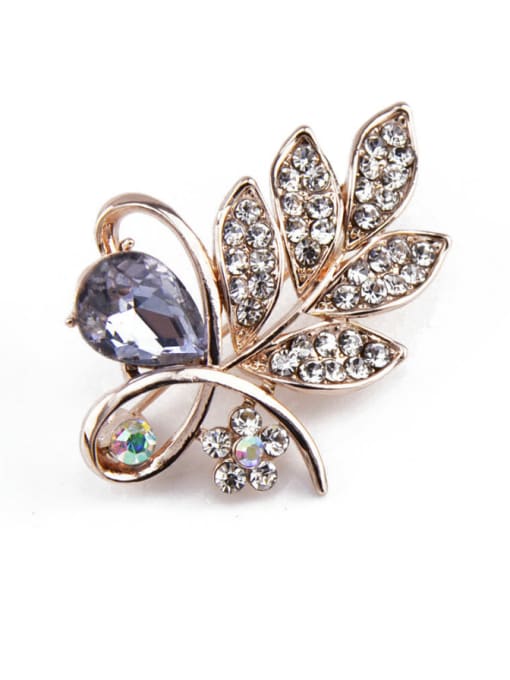 Inboe new 2018 2018 2018 2018 2018 2018 Rose Gold Plated Crystals Brooch 3