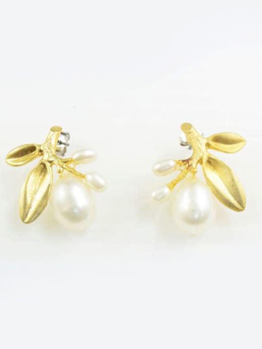 Lang Tony Temperament Tree Branch Artificial Pearl Earrings 0