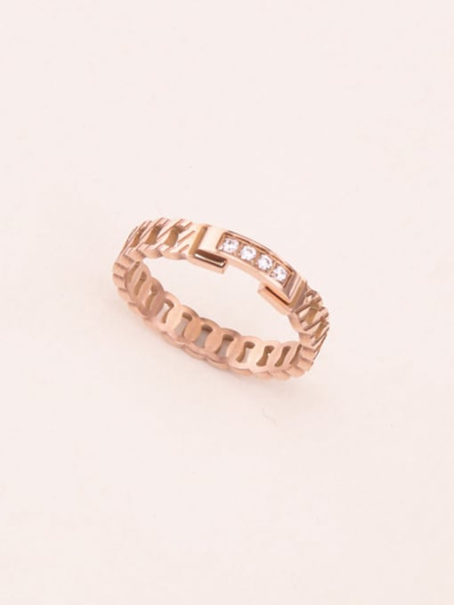 GROSE Zircons Rose Gold Plated Ring 0