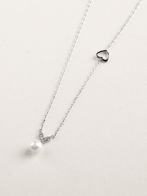 Peng Yuan Freshwater Pearl Tiny Heart-shaped Necklace 0