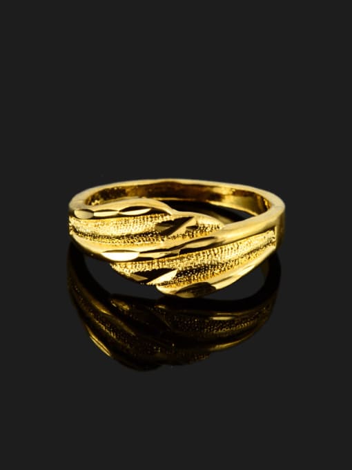 Yi Heng Da Unisex High Quality Geometric Shaped 24K Gold Plated Ring 1