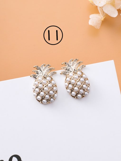 11#A6313 Alloy With Gold Plated Fashion Flower Chandelier Earrings