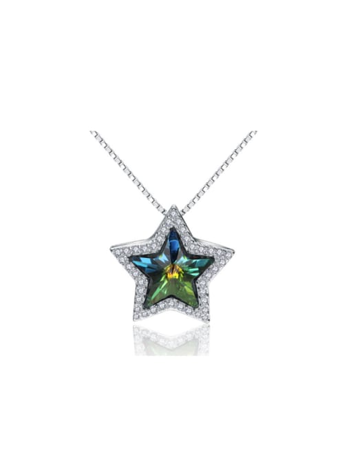 kwan Elegant Colorful Star Women Silver Pendant