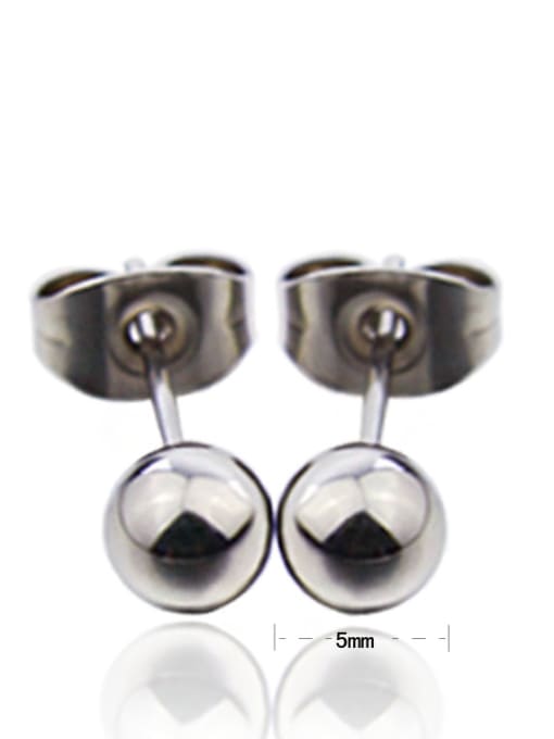 5MM High Quality Round Shaped Stainless Steel Stud Earrings