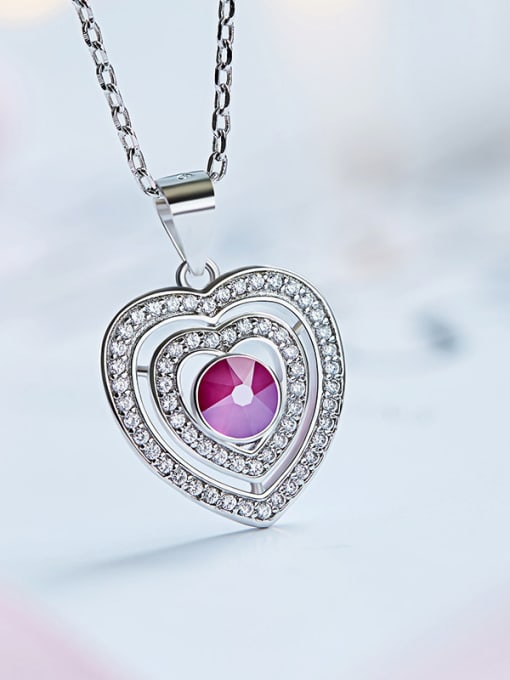CEIDAI Heart-shaped Crystal Necklace 2