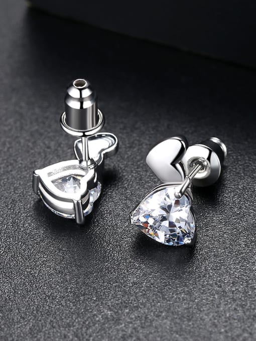 BLING SU Copper inlay AAA zircon simple love earrings 3