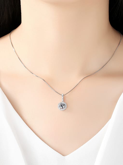 CCUI Sterling Silver classic AAA Zircon Necklace 1