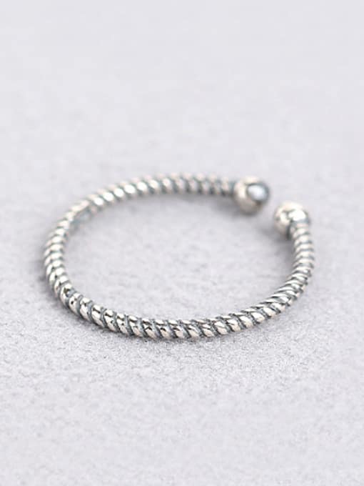 Peng Yuan Little Beads Twisted Opening Ring 2
