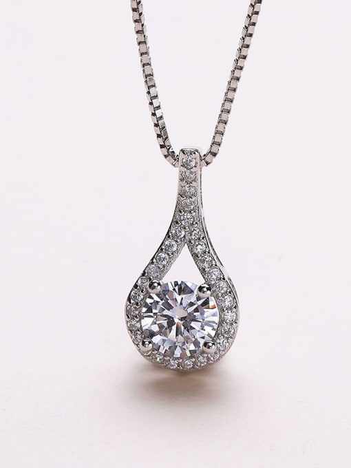 One Silver Trendy Zircon Pendant