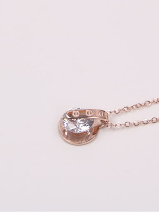 GROSE Shining Zircon Sweetly Sweater Necklace 1