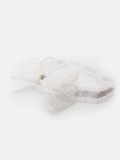 White Butterfly Yarn bady headband