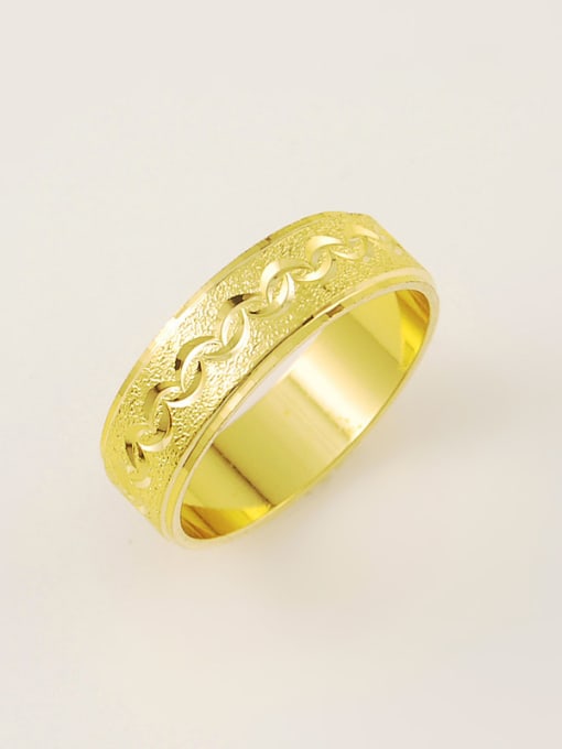 Yi Heng Da Men Delicate Wave Design 24K Gold Plated Copper Ring 0