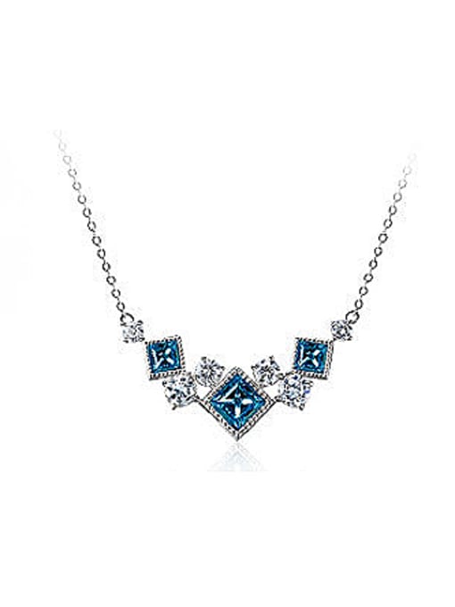 CEIDAI Diamond-shaped Crystals Necklace 0
