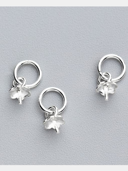 FAN 925 Sterling Silver With Silver Plated Classic Flower Bails 1