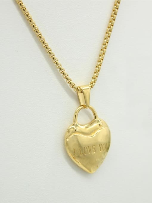 XIN DAI Gold Plated Heart Pendant Necklace