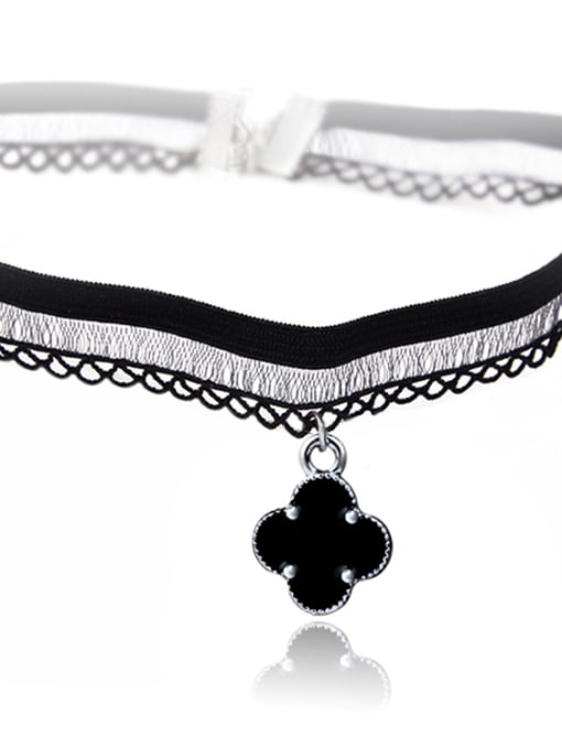 X216 Tetrafolium Stainless Steel With Fashion Animal/flower/ball Lace choker Necklaces