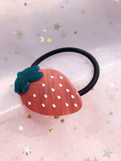 Strawberry Rubber Band With Cellulose Acetate Cute Fruit Hair Ropes