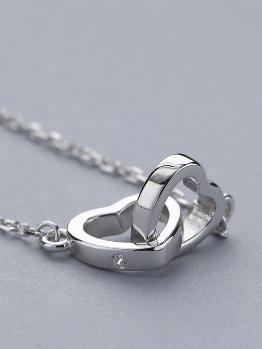 One Silver 2018 Double Heart Necklace 2
