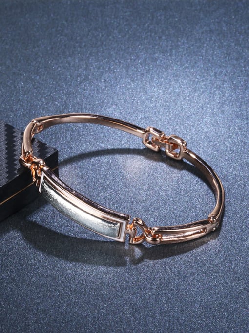 Rose Gold Exquisite Adjustable Length Square Shaped Bracelet