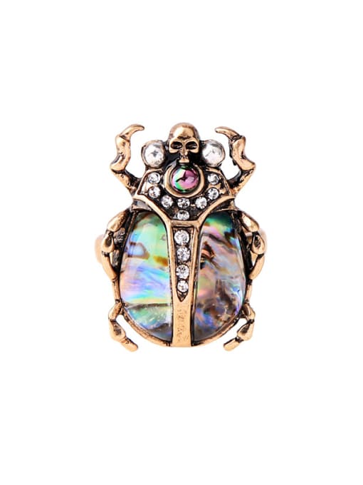 Picture Color Retro Western Style Insect Shaped Alloy Ring