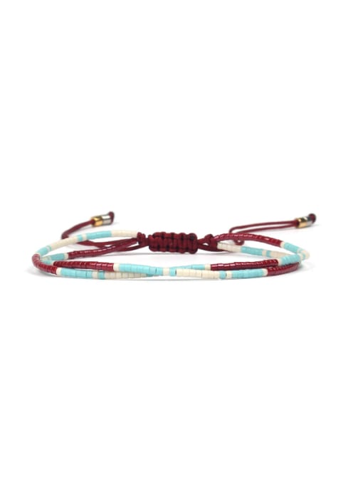 HB618-I Western Style Colorful Woven Bracelet
