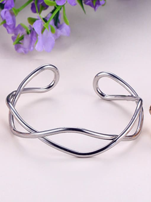CONG Fashion Open Design Stainless Steel Copper Bangle 1