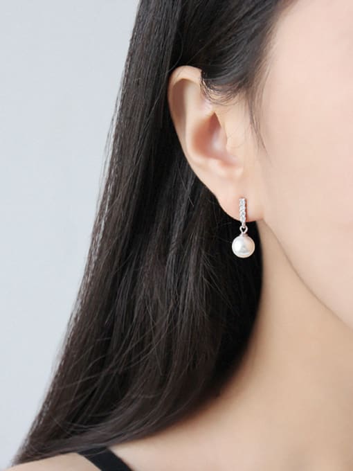 DAKA Sterling Silver Mini diamond erection Earrings 2