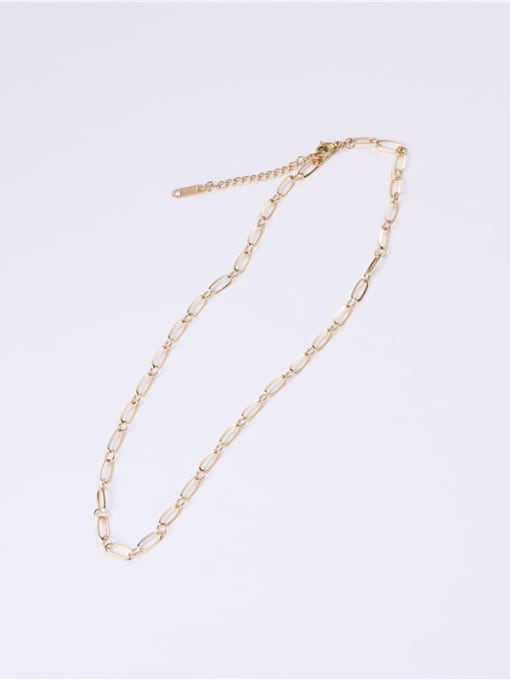 GROSE Titanium With Gold Plated Simplistic Chain Necklaces 4