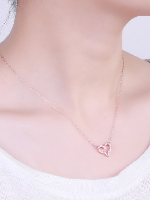 One Silver 2018 2018 Heart Zircon Necklace 1