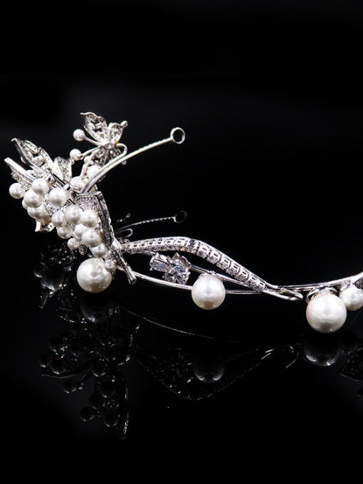 Cong Love Simple Exquisite Artificial Pearls  Zircons Hair Accessories 1