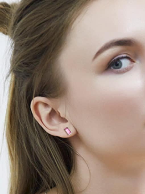 CEIDAI Square Shaped Crystal stud Earring 1