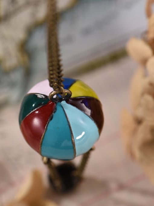 Dandelion Colorful Balloon Shaped Enamel Necklace 2